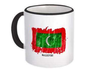 Maldives Flag : Gift Mug Asia Travel Expat Country Watercolor