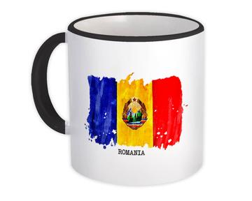 Romania Flag : Gift Mug Europe Travel Expat Country Watercolor