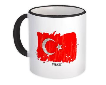 Turkey Flag : Gift Mug Europe Travel Expat Country Watercolor