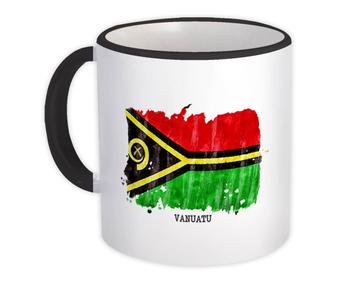 Vanuatu Flag : Gift Mug Australia Travel Expat Country Watercolor