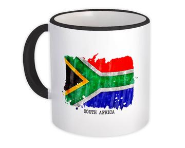 South Africa Flag : Gift Mug Travel Expat Country Watercolor