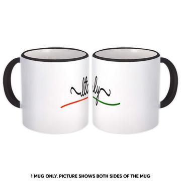 Italy Flag Colors : Gift Mug Italian Travel Expat Country Minimalist Lettering