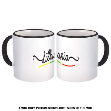 Lithuania Flag Colors : Gift Mug Lithuanian Travel Expat Country Minimalist Lettering