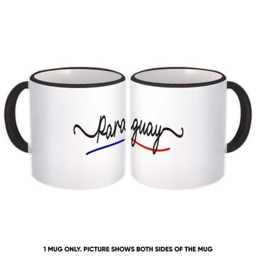 Paraguay Flag Colors : Gift Mug Paraguayan Travel Expat Country Minimalist Lettering