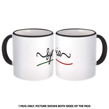 Syria Flag Colors : Gift Mug Syrian Travel Expat Country Minimalist Lettering