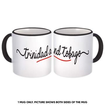Trinidad and Tobago Flag Colors : Gift Mug Trinidadian Travel Expat Country Minimalist Lettering
