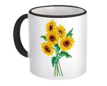 Sunflower Bouquet : Gift Mug Flowers Floral Female Spring Southern Graphic