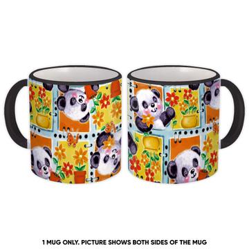 Cute Panda Pandas : Gift Mug Flower Pattern Sweet Bear For Kid Child Nursery Decor Birthday