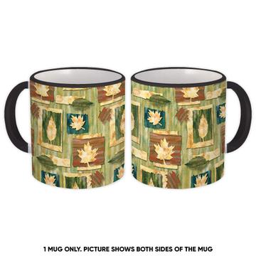 Maple Birch Leaf Leaves Pattern : Gift Mug Autumn Fall For Him Father Nature Tree School