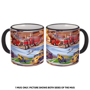 Truck Motorbike Plane : Gift Mug Racer Rider Pilot Rally Lover Racing For Him Father Sport