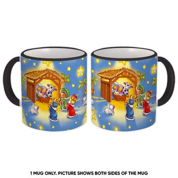 Cute Nativity Scene : Gift Mug For Kids Child Christmas Jesus Three Kings Christian Bible