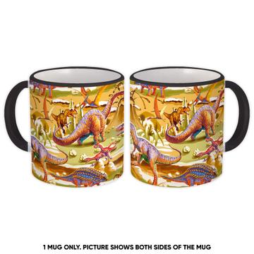 Jurassic Park Decor : Gift Mug For Dinosaur Lover Dino Dinos Boy Birthday Party Volcano