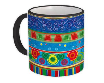 Patchwork Colorful : Gift Mug Arabesque Colorful All Occasion Birthday