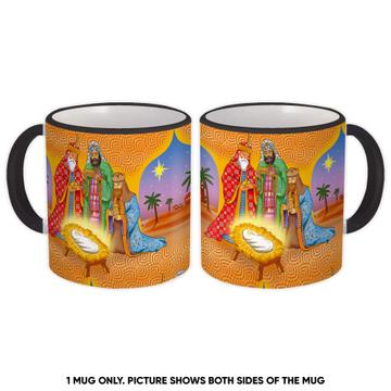 Baby Jesus Three Kings : Gift Mug Christmas Pattern Magi Nativity Religious Christian