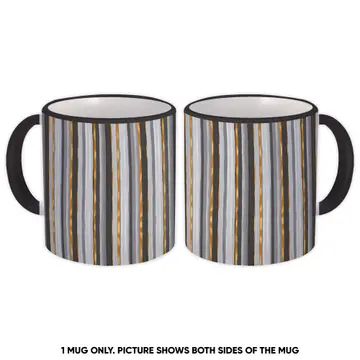 Painted Golden Stripes : Gift Mug Seamless Pattern Abstract Lines For Him Father Coworker
