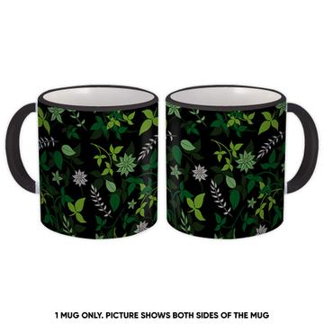 Plant Branches Botanical : Gift Mug Leaf Leaves Fabric Pattern Print Ecological Nature Art