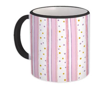 Pastel Pink Polka Dots : Gift Mug Stripes All Occasion Birthday