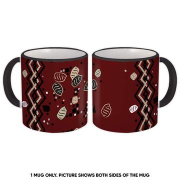Tribe Tribal African Pattern : Gift Mug Abstract Seamless Print For Home Decor Fabric Stones