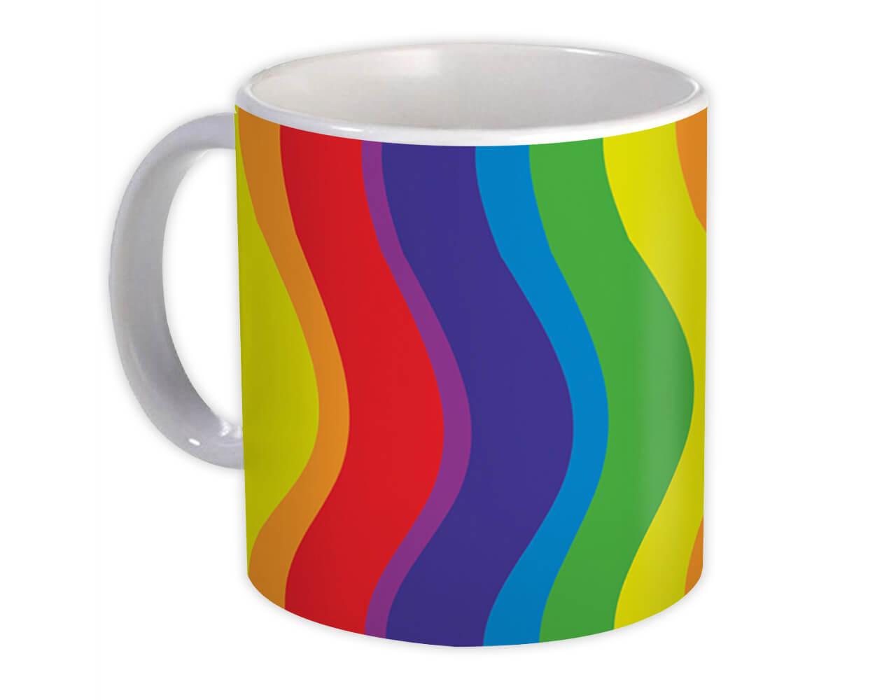 Gift Mug : Waves Rainbow Abstract Colorful Lines All Occasion Birthday