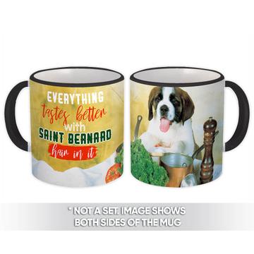 Saint Bernard Cook : Gift Mug Dog Puppy Pet Vegetables Kitchen Animal Cute