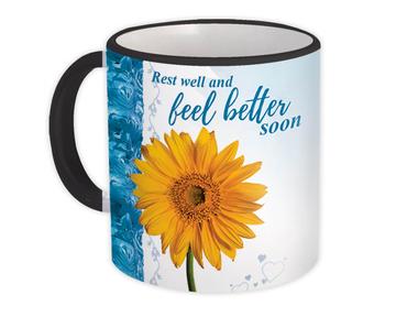 Sunflower Get Well : Gift Mug Flower Floral Recover Hospital Sickness