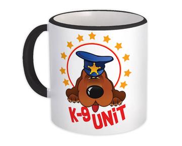 Basset Cop : Gift Mug Police Dog Cute Funny K9 Canine K-9 Hound