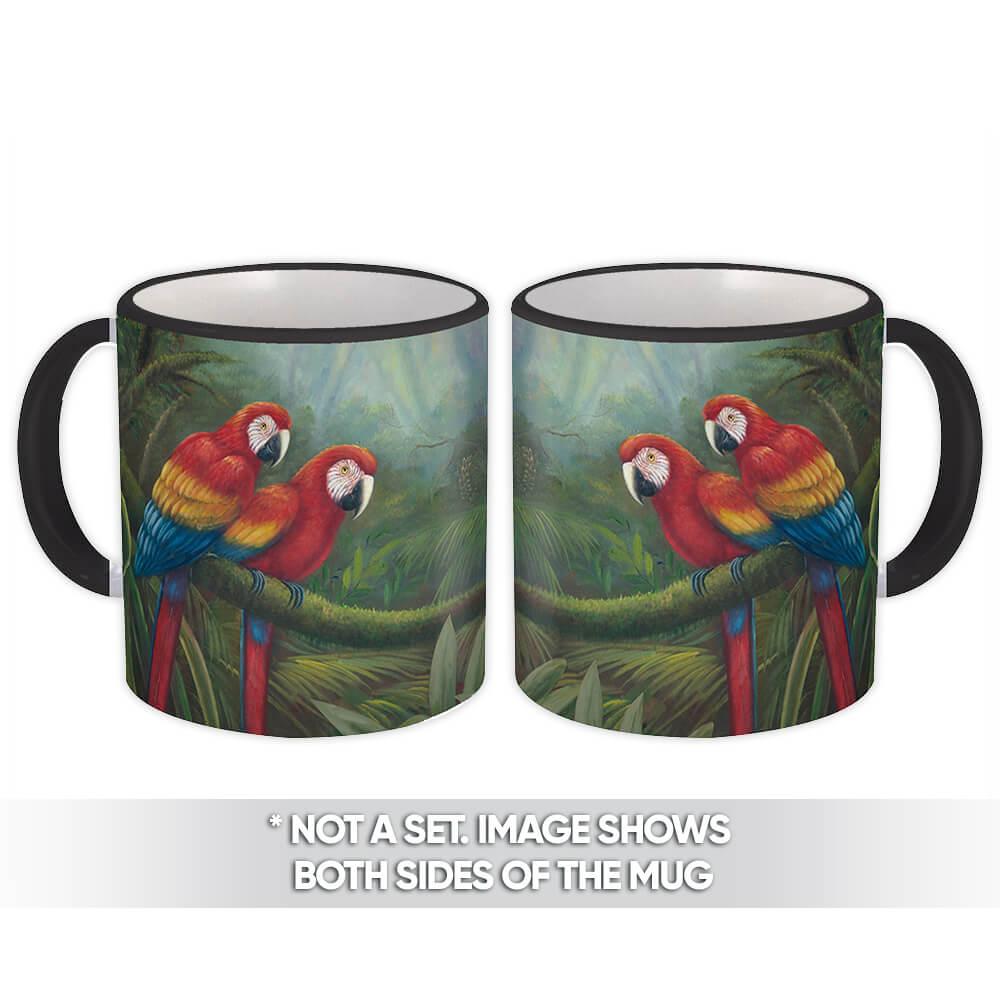 Gift Mug : Macaw Oil Painting Parrot Bird Animal Cute Ecology Nature Aviary