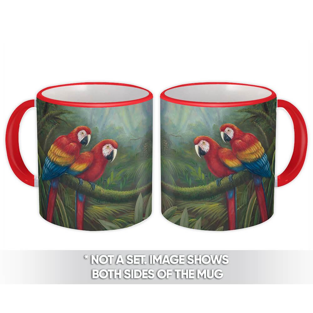 Gift Mug : Macaw Oil Painting Parrot Bird Animal Cute Ecology Nature Aviary