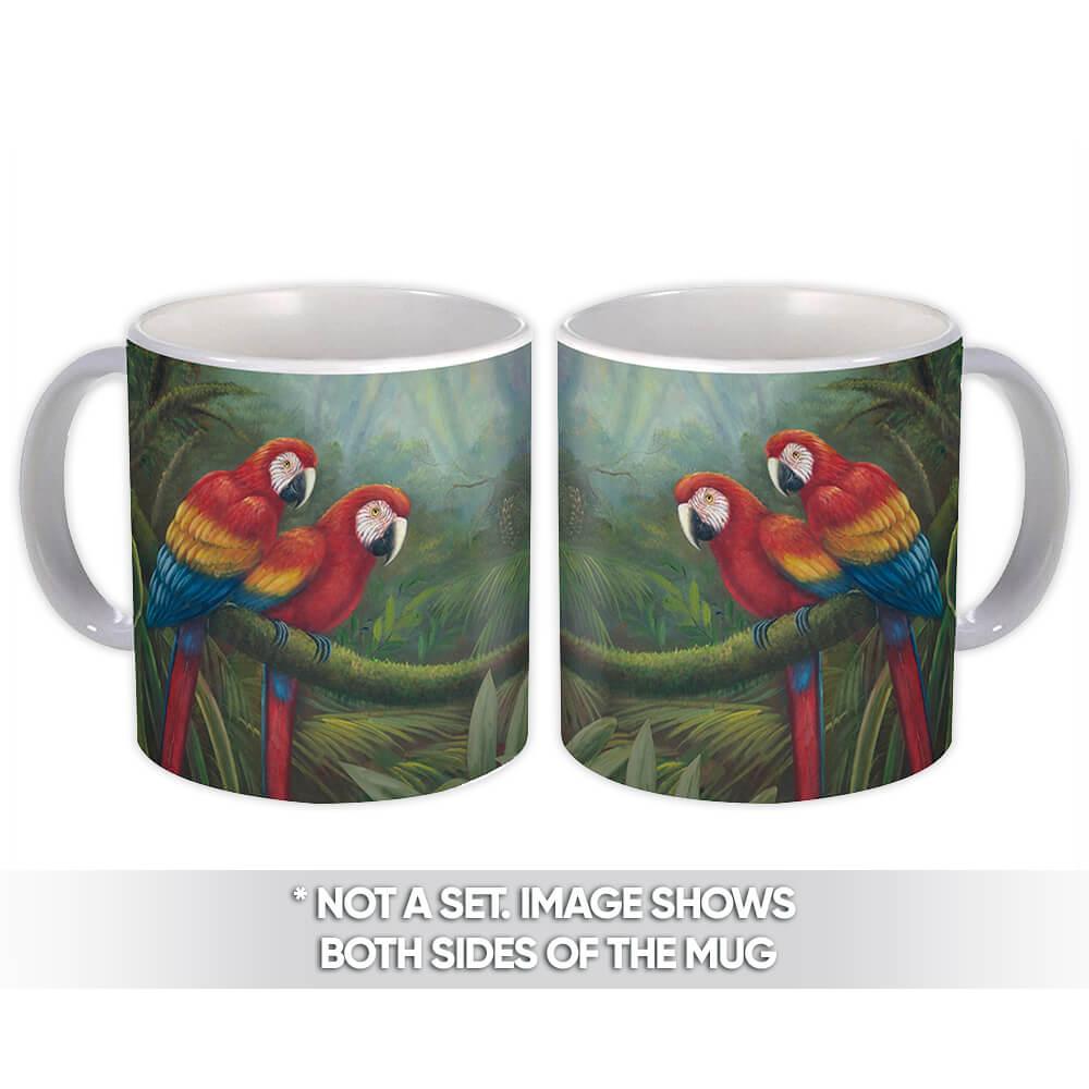 Gift Mug : Macaw Oil Painting Parrot Bird Animal Cute Ecology Nature Aviary