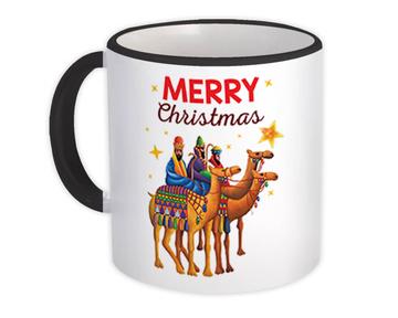 Merry Christmas Three Kings : Gift Mug Nativity Magi Wise Men Camels Christian Religious