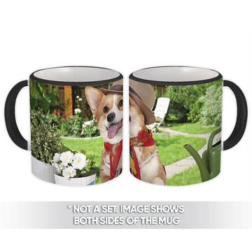 Dog : Gift Mug Pet Animal Puppy Corgi Cute Hat Funny Dogs