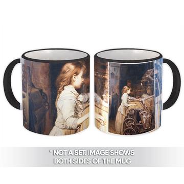 Young Girl Working : Gift Mug Famous Oil Painting Art Artist Painter