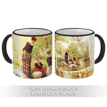 Ladies Washing Clothes River : Gift Mug Famous Oil Painting Art Artist Painter