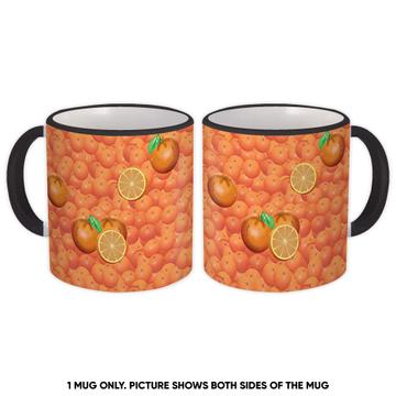 Orange Oranges Pattern : Gift Mug Fruit Fruits Citric Taste Healthy Food Kitchen Decor