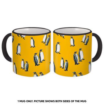 Emperor Penguins Pattern : Gift Mug Cute Animal Seamless Print Vintage For Kids Children