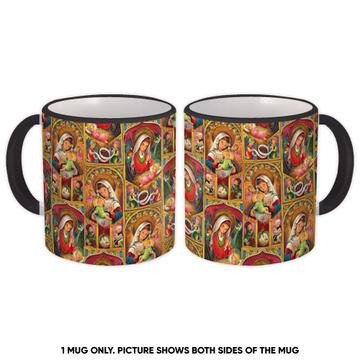 Kiddish Our Lady Baby Jesus : Gift Mug Christmas Nativity Pattern Religious Christian Cute