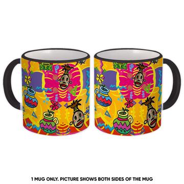 Cute African Tribe Pattern : Gift Mug For Kids Children Kindergarten Wall Decor Birthday Party