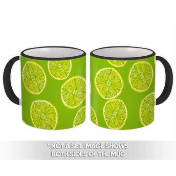 Lemon Slice : Gift Mug Orange Fruit Citrus Kitchen Wall Decor Greenery Pattern Tropical
