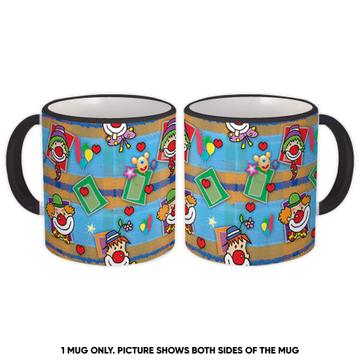 Ugly Clown Pattern : Gift Mug For Kid Child Birthday Circus Balloons Party Decor Funny