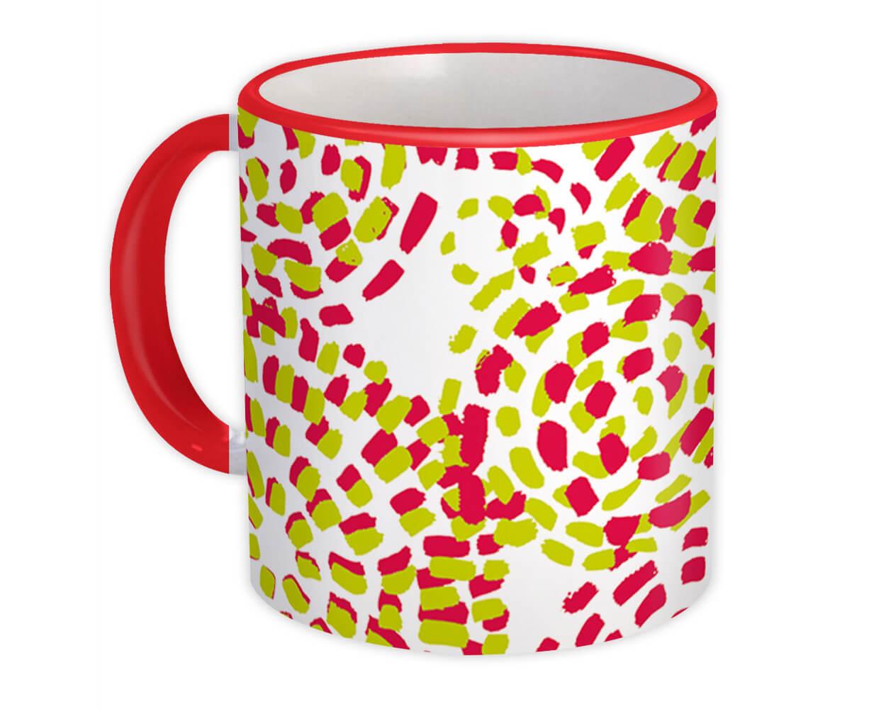 Gift Mug : Abstract Colorful Dots White All Occasion Birthday Christmas Xmas