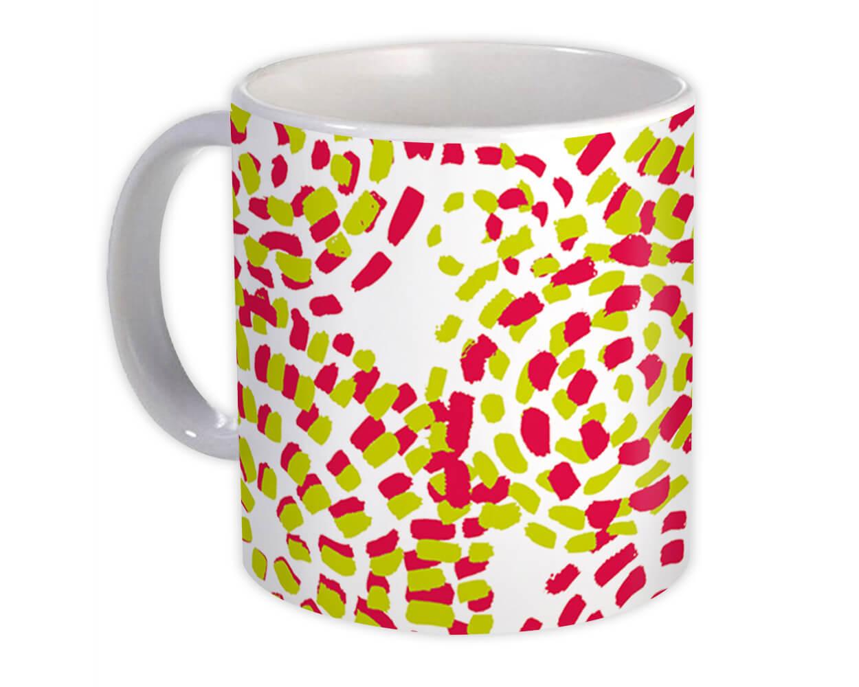 Gift Mug : Abstract Colorful Dots White All Occasion Birthday Christmas Xmas