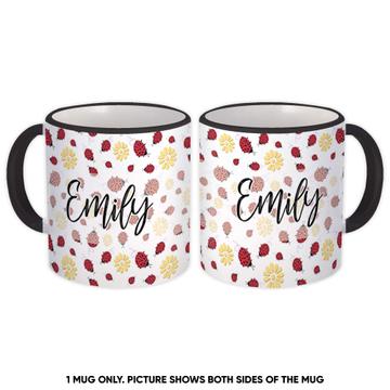 Ladybug Daisy Pattern : Gift Mug Cute Sweet For Her Feminine Best Friend Birthday Summer