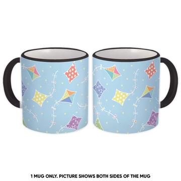 Cute Kites Pattern : Gift Mug For Kids Birthday Room Decor Kite Patchwork Children Nursery
