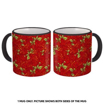 Rosebuds Fabric : Gift Mug Mothers Day Flower Valentine Pattern Love You Card Art