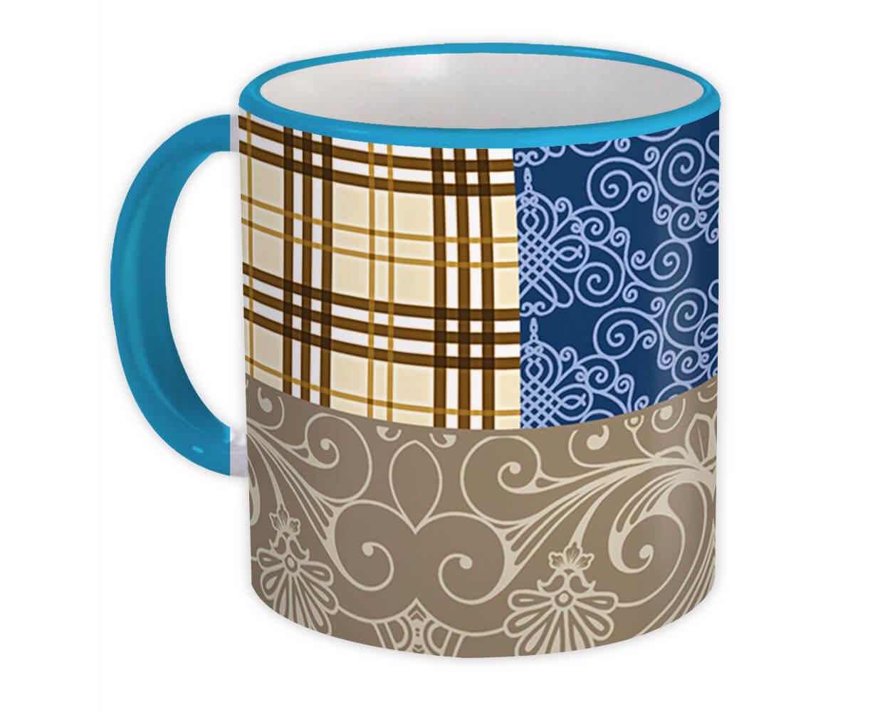 Gift Mug : Patchwork Arabesque All Occasion Birthday Christmas Xmas