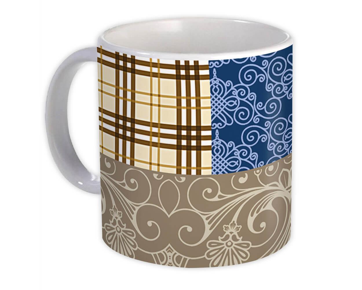 Gift Mug : Patchwork Arabesque All Occasion Birthday Christmas Xmas