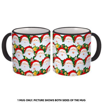 Singing Santas Santa Claus Pattern : Gift Mug Christmas Greetings New Year Funny Kids Face