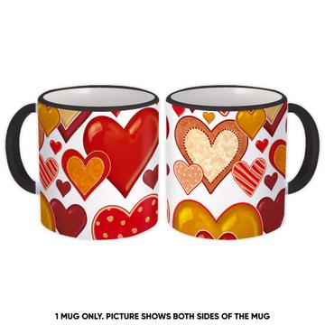 Striped Hearts : Gift Mug Valentines Day Pattern Dots Lovers Romantic Card Diy Abstract