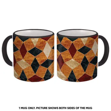 Rhombus Diamond Form Abstract Pattern : Gift Mug Seamless Squares For Man Him Birthday