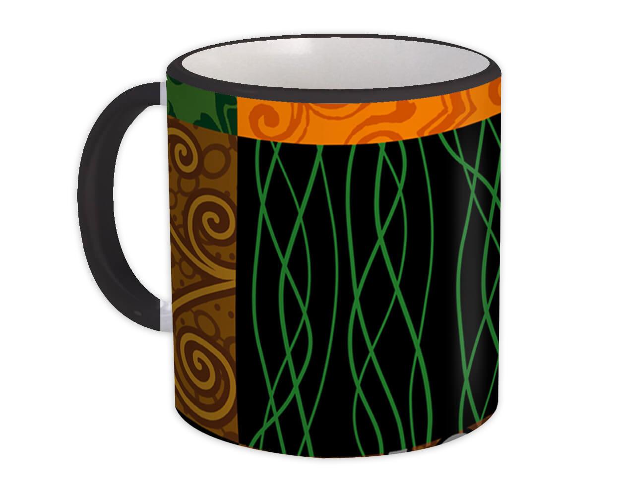 Gift Mug : Arabesque Patchwork Abstract Colorful All Occasion Birthday Christmas